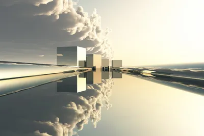 Wandkunst: Architecturaal minimalisme: horizon van stilte