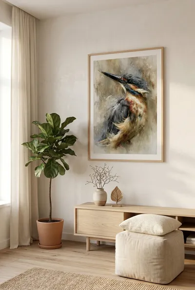 Interieurvoorbeeld: IJsvogel: stil vertrek