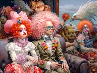 Wandkunst: Excentrieke soirée