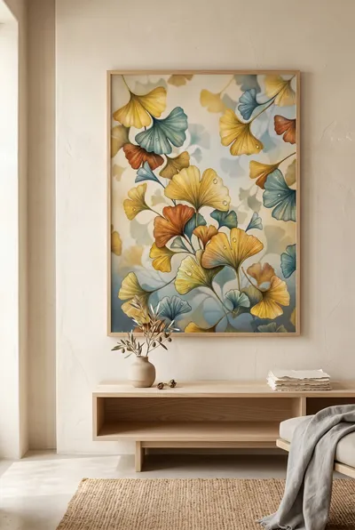 Interieurvoorbeeld: Ginkgo: botanische elegantie
