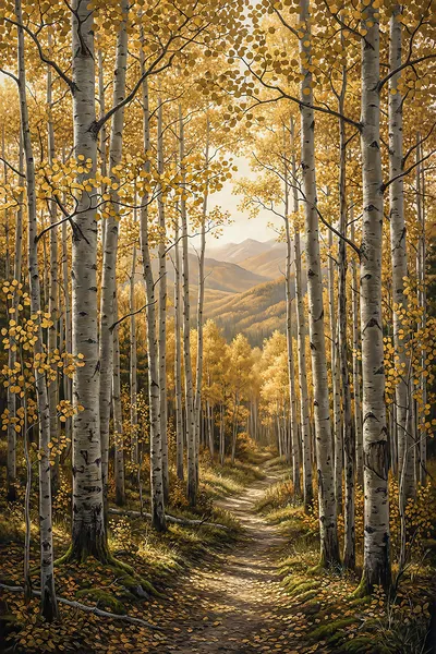 Wandkunst: Gouden herfst
