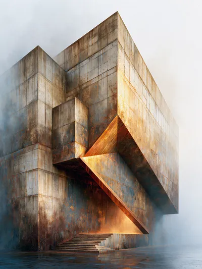 Wandkunst: Monument van de schemering