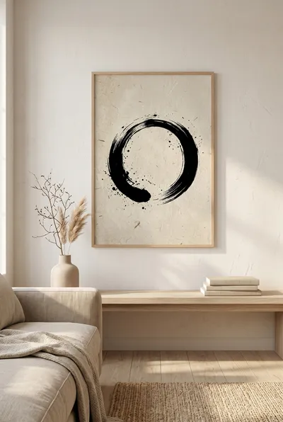 Interieurvoorbeeld: Zen ensō-cirkel